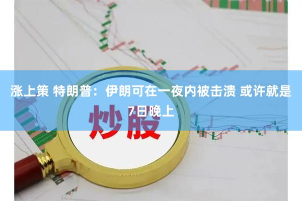 涨上策 特朗普：伊朗可在一夜内被击溃 或许就是7日晚上